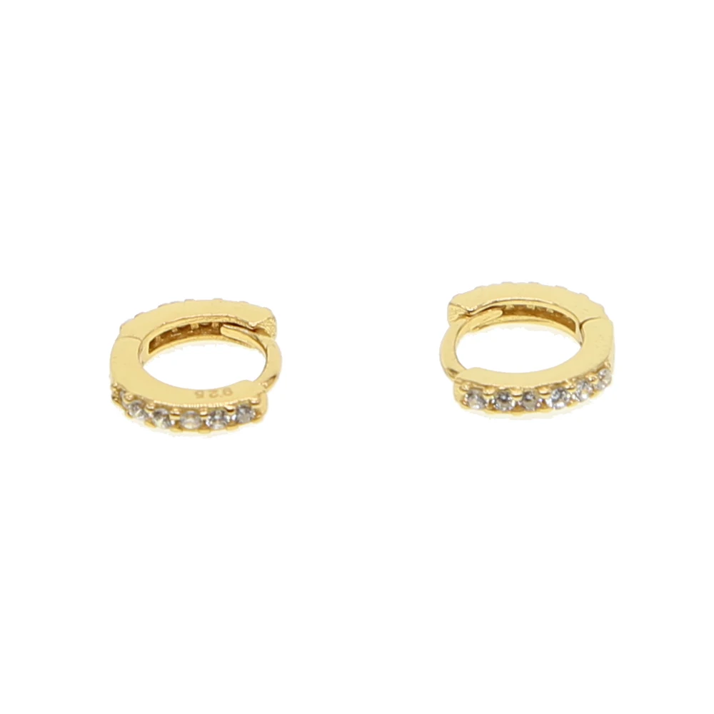

NEW arrived mini 9mm Huggie hoop earring for women vermeil 925 sterling silver fine jewelry dainty delicate small earring cheap