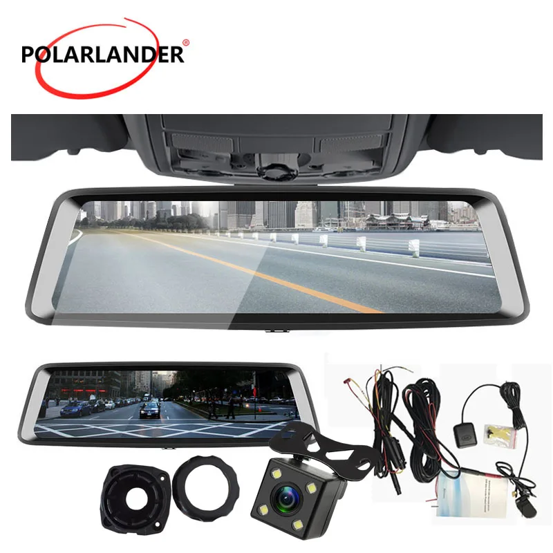 S9 1" DVR 1080 P Камера видео диск Регистраторы Сенсорный экран gps G-SENSOR Зеркало заднего вида, Wi-Fi, 4G Android Bluetooth MP5/MP4/RMVB