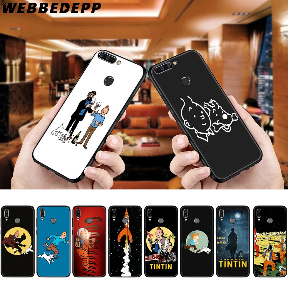 Мягкий чехол Adventures of Tintin для Huawei P8 P9 P10 P20 P30 Lite Pro P Smart Z Plus 2019 Y6 Prime 2018 2017 Mini |