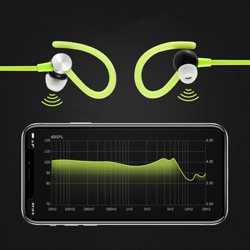 

Sports Bluetooth Earphone V4.1 Wireless Headphone Anti-sweat CVC6.0 Noise cancelling Wireless Bluetooth Headset For IOS Android
