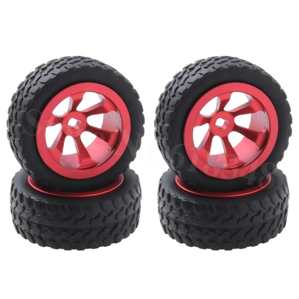 

4pcs Aluminum Alloy Tires & Wheels For WLtoys 1/28 RC Car K969 K989 K999 P929 4WD Short Course Drift Off Road Rally Upgrade Part