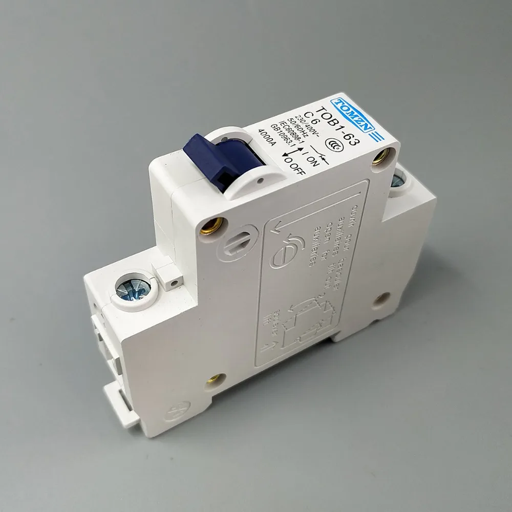 1P 63A 230//400v~ 50HZ//60HZ Mini Circuit breaker MCB C45 C TYPE