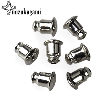 

100pcs Copper Bullet Shape Earring Back Stopper Ear Post Plug Stud Findings Kit Hook DIY Jewelry Parts Accessories