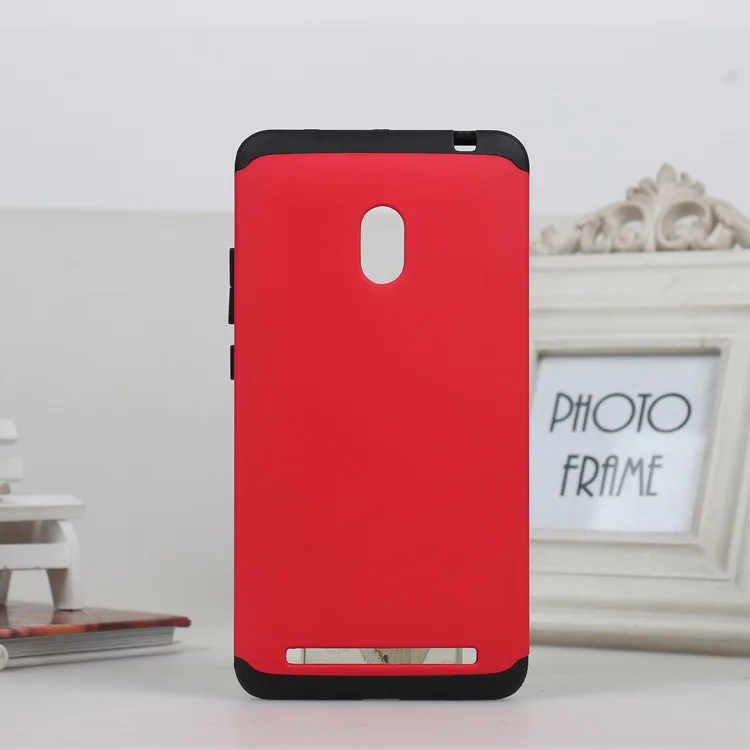 Противоударный жесткий тонкий защитный чехол для Asus zenfone 6, сотовый силиконовый чехол для телефона с двойным слоем, 1 шт. пленка для экрана - Цвет: red