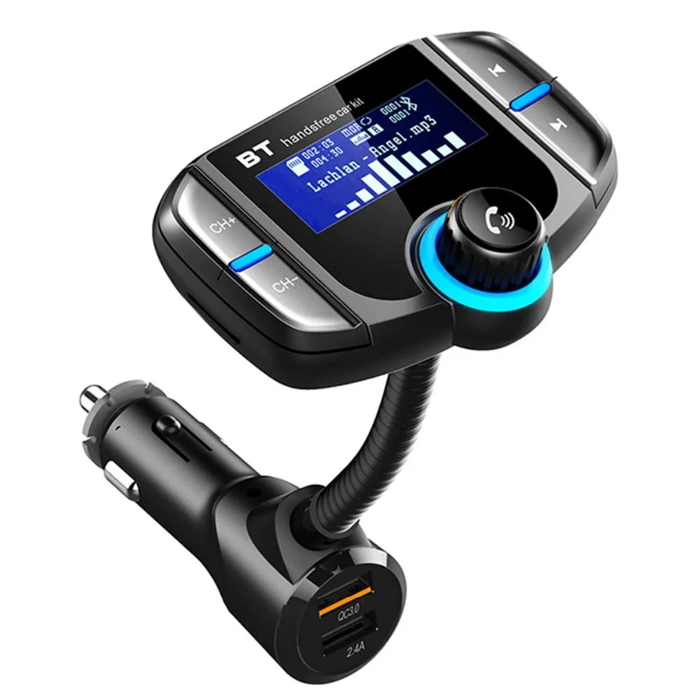 Car FM Transmitter Aux Modulator Bluetooth Handsfree Kit Car Audio MP3 Player with Quick Charge 3.0 Dual USB Car Charger Car FM Transmitter Aux Modulator Bluetooth Handsfree Kit Car Audio MP3 Player with Quick Charge 3.0 Dual USB Car Charger