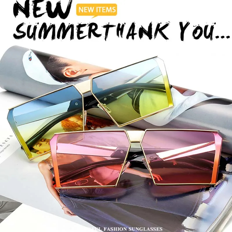 Vintage Square Sunglasses Women Brand Designer  Retro Gradient Oculos De Sol Uv400 Men Travel Sunglasses Driver Sun Glasses