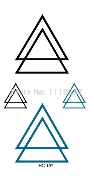 Fashion temporary double triangle tattoo, wrist tattoo ...