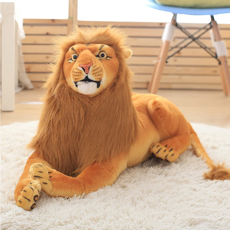 30-110cm Free Shipping Real Life Lion Wild Animals Stuffed Plush Toys Large  Beast Simulation Lion Baby Doll Creative Home Decor - Stuffed & Plush  Animals - AliExpress