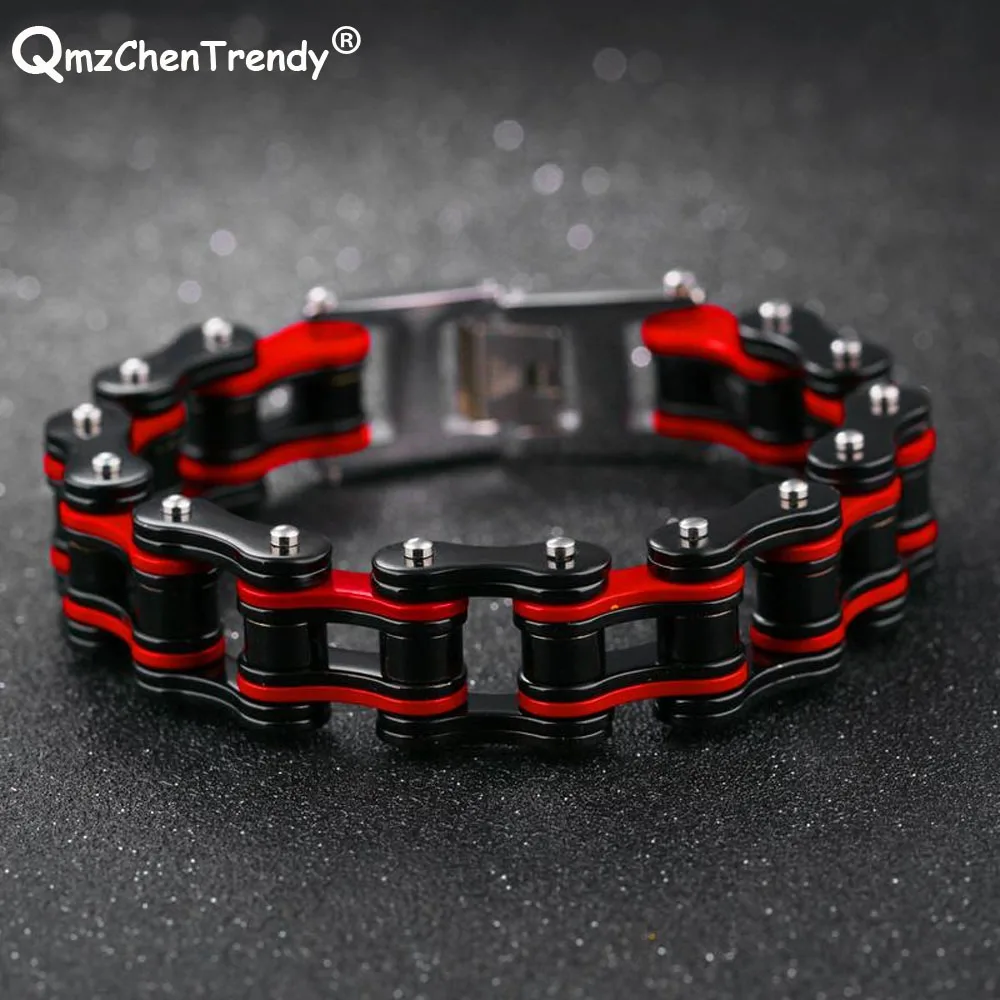 316LStainlessSteelHipHopJewelryMotorBikerLinkChainPulserasMenWomenBracelets