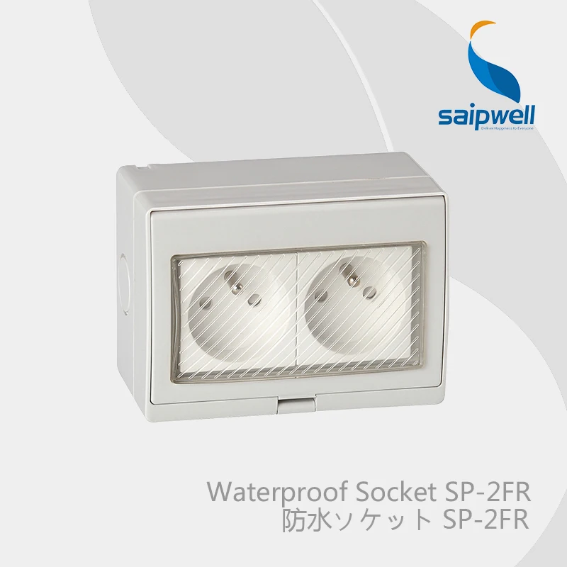 

Saipwell Electrical Equipment & Supplies Switches electric socket waterproof IP55 French Standard (SP-2FR)