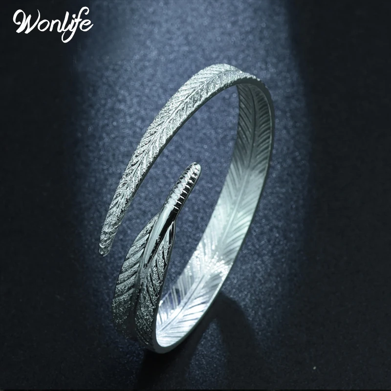 

Fashion Trendy Open Leaf Cuff Bracelets Bangles for Women Vintage Lovely Jewelry Luxury Bracelet Birthday Gift bijoux