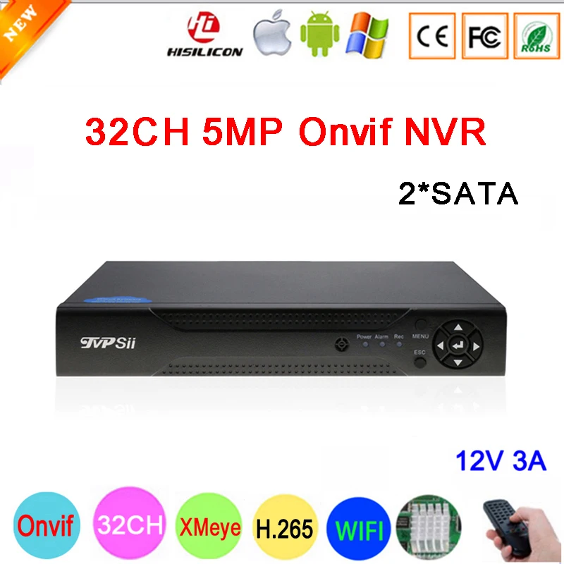  Remote Control H.265+ Hi3536C XMeye 8CH*4K/32CH*5MP Surveillance Video Recorder 32CH 32 Channel 5mp - 32690629330
