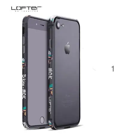 Алюминиевый металлический бампер Lofter для Apple iPhone6 7 8 iPhone 7 8 Plus, чехол с мультяшной рамкой, металлический чехол, защитный чехол, Capinha - Цвет: 1