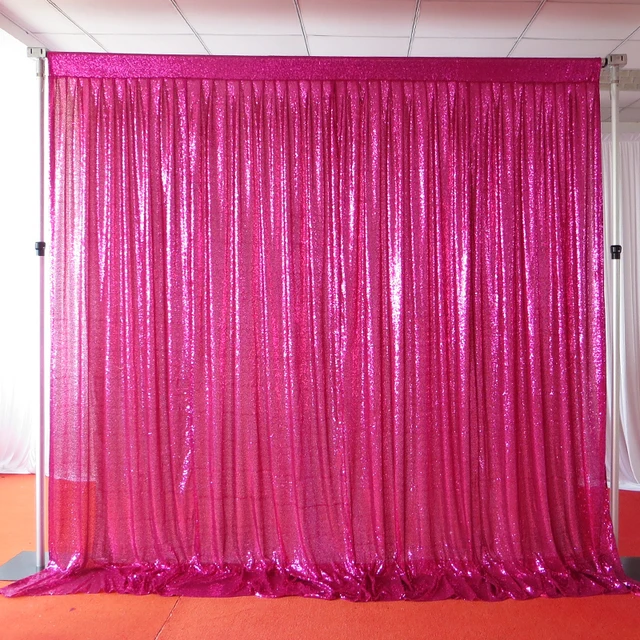 Free Shipping 3m 6m Fushia Sequin Wedding Backdrop Shiny Hot Pink Free Shipping 3m 6m Fushia Sequin Wedding Backdrop Shiny Hot Pink Brithday Party Decorative Curtain