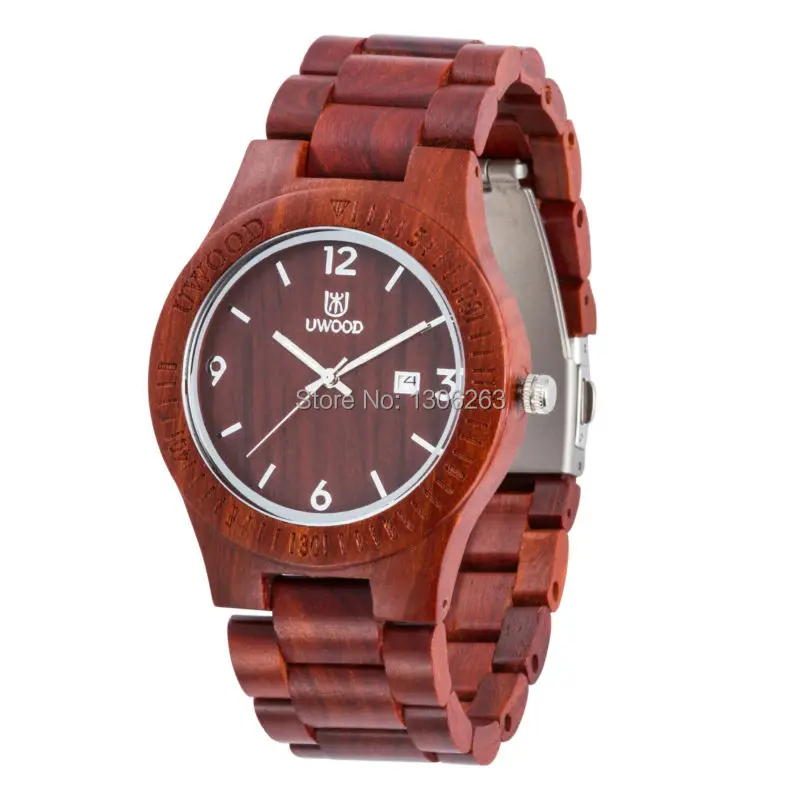 4 Color Available Uwood Wristwatch Wooden Water Resistant Wooden WristWatch Women Men Wood Wristwatch Wooden