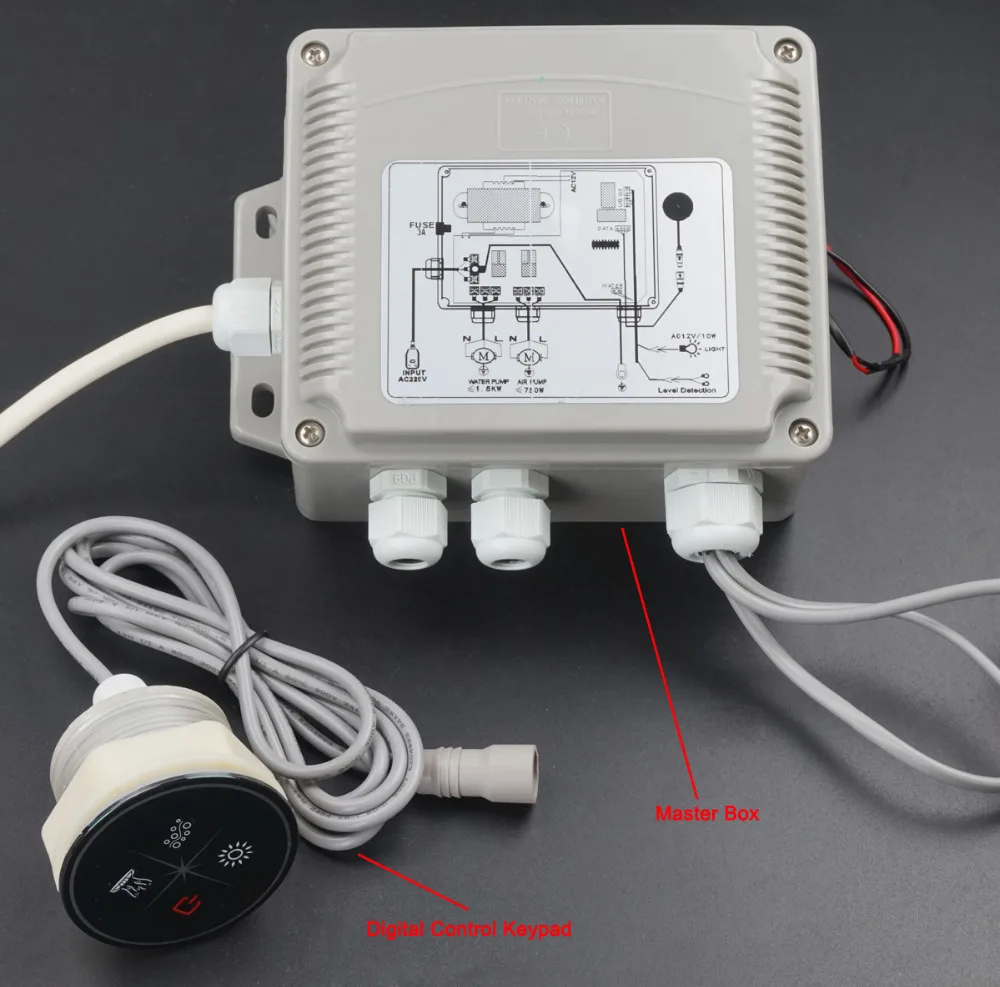 Круглый клавиатуры Простой Массажная Ванна системы управления, джакузи контроллер V-209E