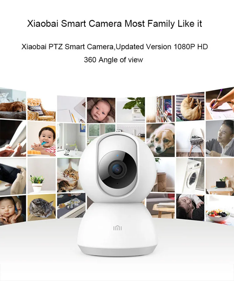 2K 1296P умная камера Веб 1080P HD WiFi панорамирование наклон ночное видение 360 углов
