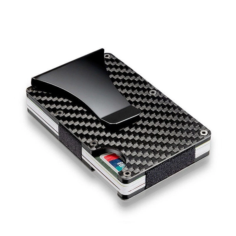 Carbon Fiber Clip Ultra Thin Metal Clip Wallet Business Can Accommodate Multiple Debit and ...