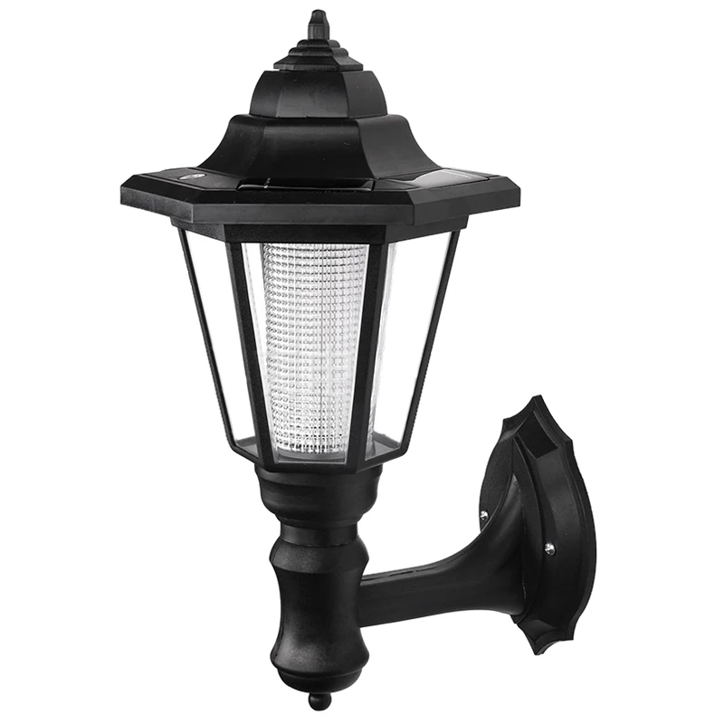

LED solar powered wall lanterns wall light lamp outdoor garden fence door