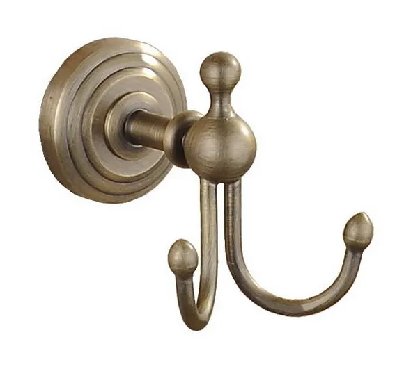 thumbnail image 2 of Bathroom Single/ Double Robe Hooks Carved Oil Rubbed Bronze Brass Rustic Door Coat Black Hois827114 10 2 of 10