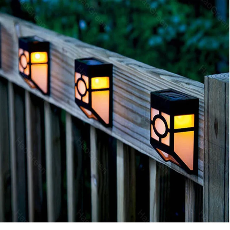 

Led Wall Lamp Solar powered Led Path fence lamp Outdoor Lighting Solar Wall light Countryside Fence Patio Lantern 151002