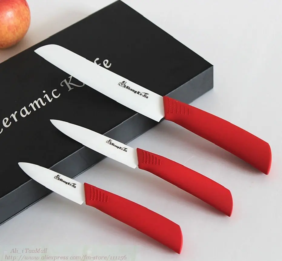 Top Quality Ceramic knife,Fruit knife 3pcs/ lot, 3"+4"+6" White Ceramic