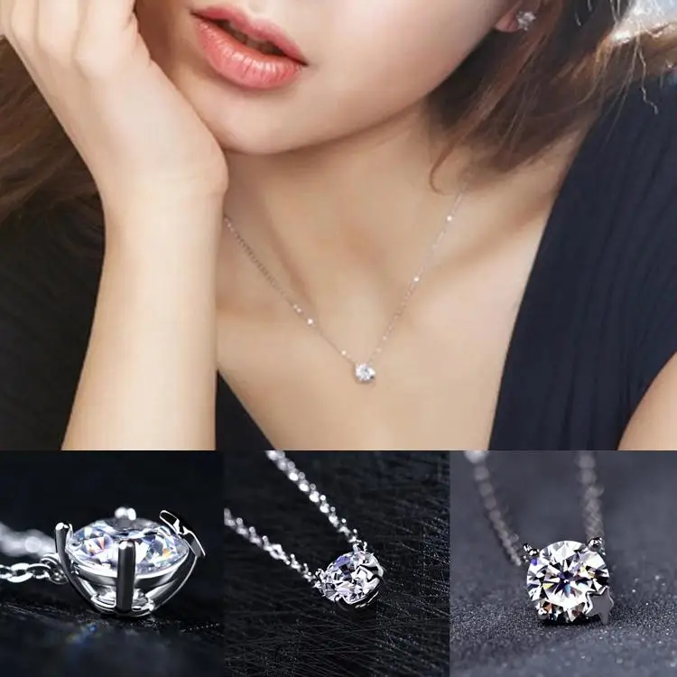 

2016 Drop Shipping New Fine Jewelry Girl Star Dream Necklace Short Paragraph Clavicle Chain Color White