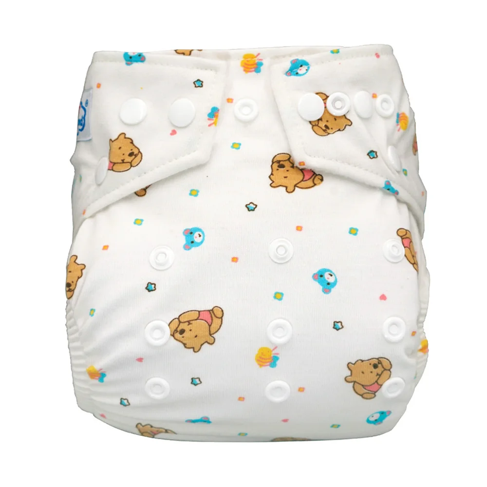 1 шт. водонепроницаемый подгузник Babyland 100% хлопок моющиеся многоразовые