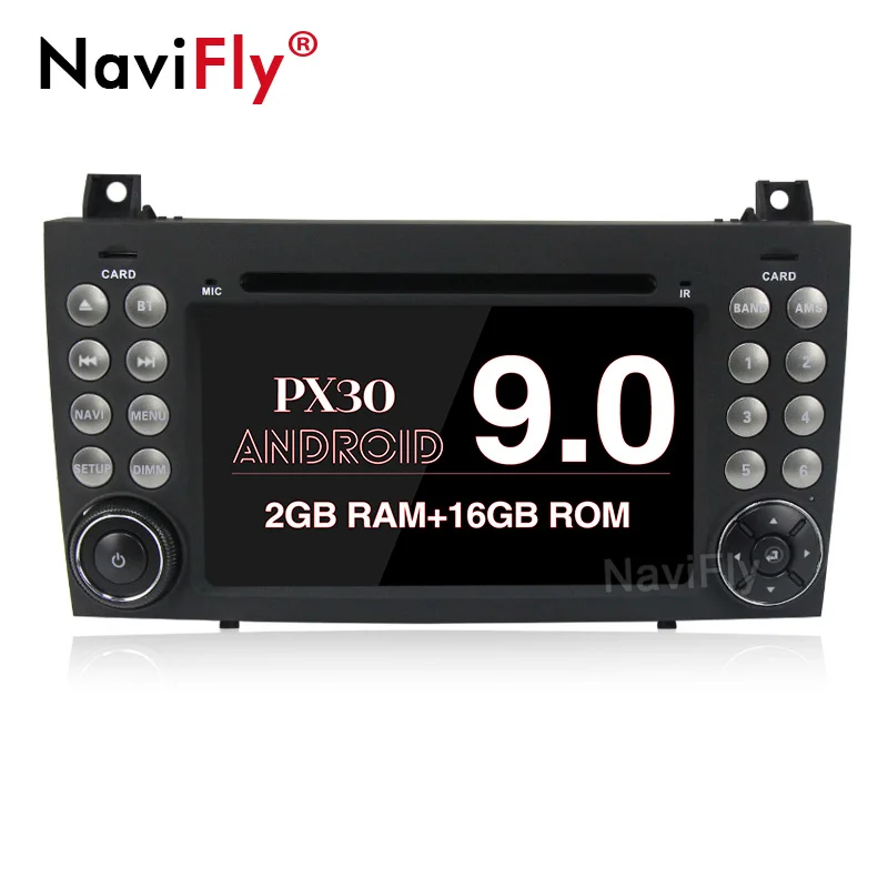 

NaviFly PX30 2 Din Android 9.0 Car multimedia player for Mercedes-Benz W171 Benz SLK R171 SLK200 DVD GPS head unit stereo PC