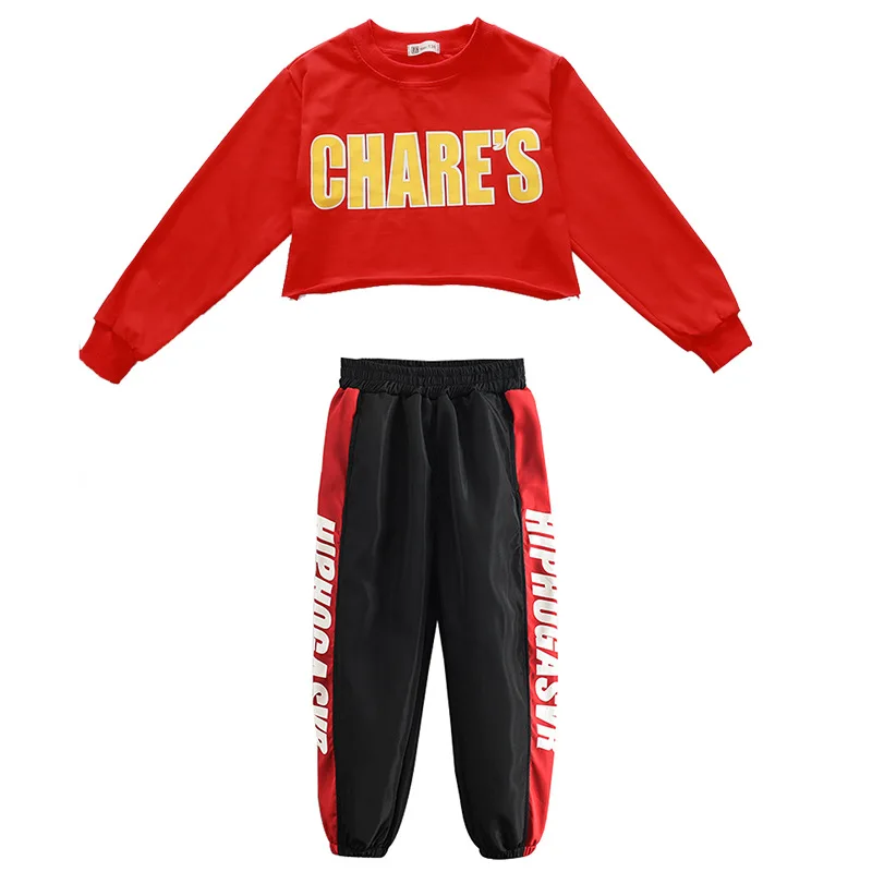 Kids clothes girls Set 2019 8 to 12 Years hip hop dance costumes kids jazz cheerleader costume kids tracksuit for girl 140 130  (14)