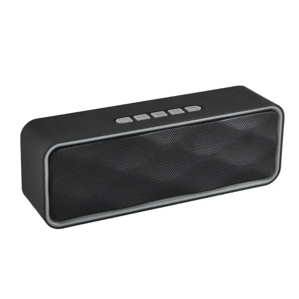 SOONHUA портативный мини беспроводной Bluetooth динамик 3D цифровой стерео сабвуфер громкий динамик поддержка TF U диск FM радио Музыкальный плеер - Цвет: Серый
