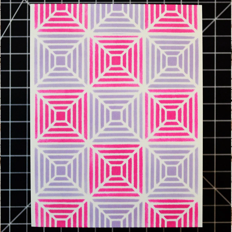 

Gradient Squares Plastic Stencils for DIY Scrapbooking Embossing Paper Cards Making Decorative Crafts Supplies Templates New