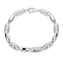 Классические брендовые новые браслеты из серебра 925 пробы для женщин и мужчин, браслеты с гибкими застежками-омарами, цена от производителя