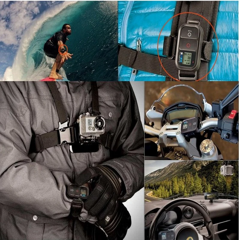 Sports Camera  Remote control Wrist Strap Hand Band Strap Magic Tie  for GoPro Hero 5 43+32 SJCAM SJ4000SJ5000 xiaomi yi (6)