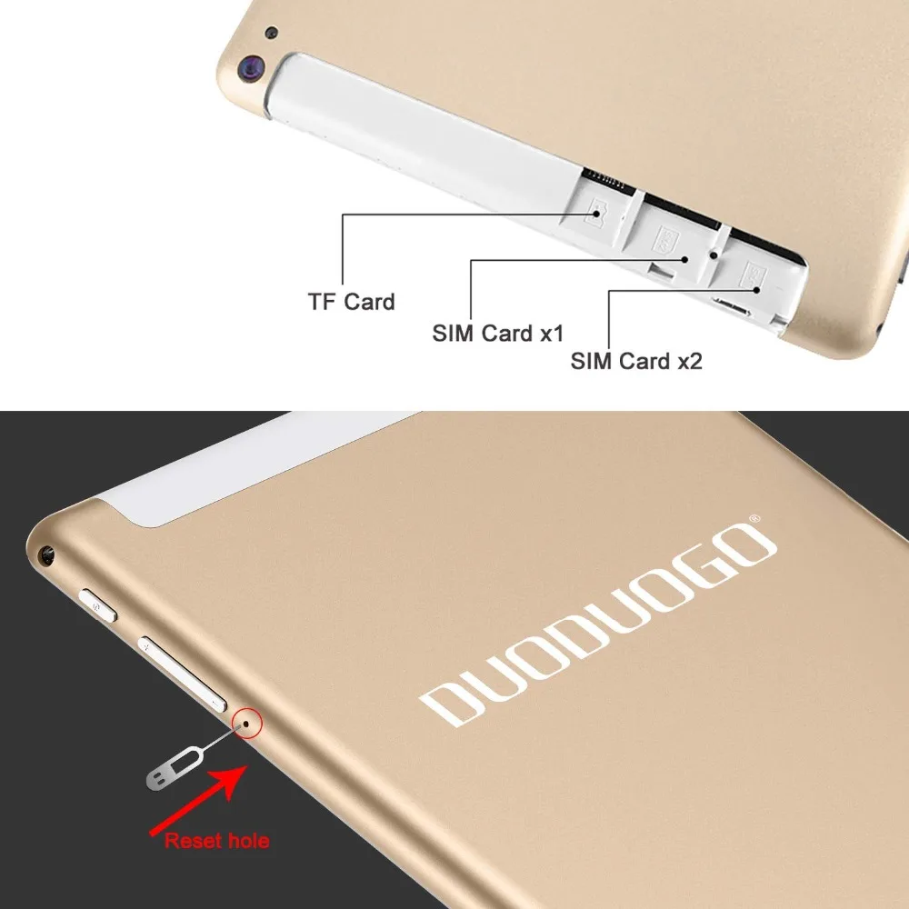 DUODUOGO G12 Call Tablet Mobile Phone Android 7.0 10.1" HD Screen 2GB
