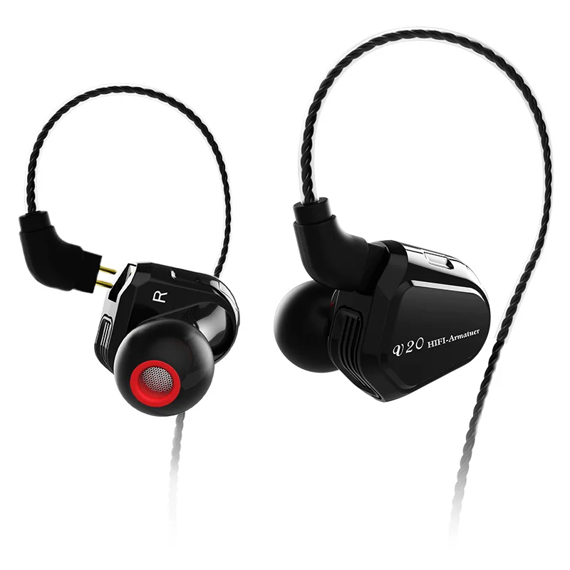 Гибридные Внутриканальные наушники AK TRN V20 DD + BA Hi-Fi DJ монитор для бега спортивные
