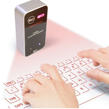 

Hongsund Bluetooth Laser Projection Keyboard Virtual Keyboard for Smartphone PC Tablet Laptop Computer English QWERTY keyboard