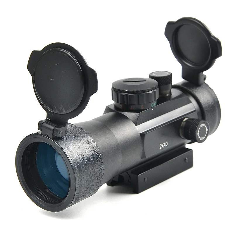 

B Brand Red Dot Sight Scope 2X40 Tactical Mid Dot Illumination Adjust Reflex Red Dot Hunting Scope Airsoft Rifle Optic Sight