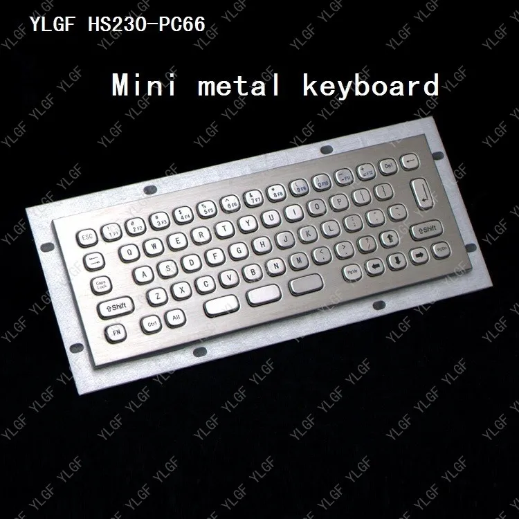 

Metal keyboard, YLGF HS230-PC66-P PS/2 Interface embedded keyboard Waterproof (IP65), dust, anti violence