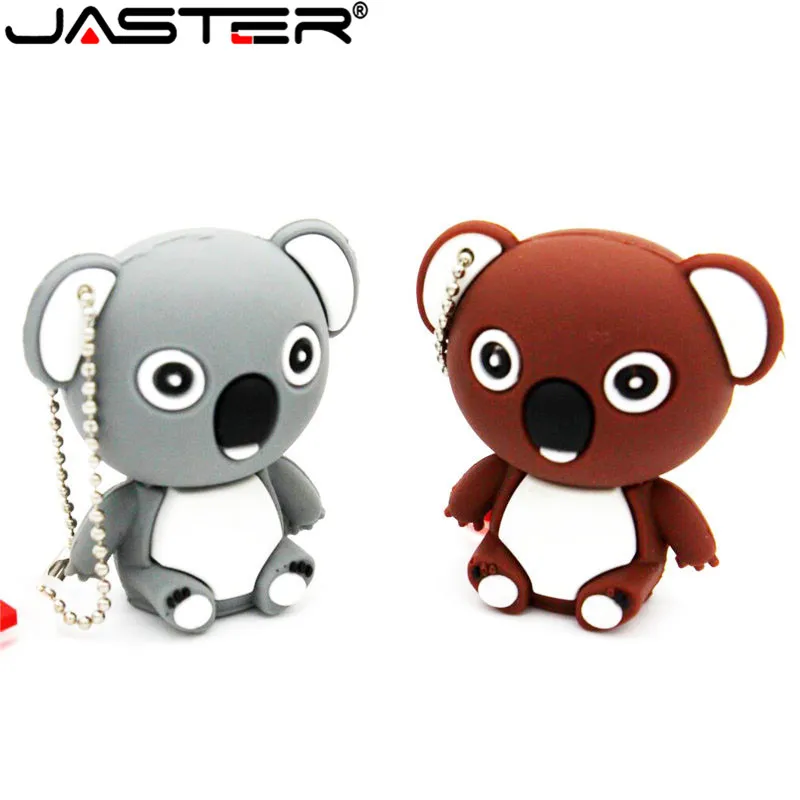 

JASTER Animal koala pendrive 64GB 16GB 32GB usb flash drive pen drive Cute U disk USB creative memory stick gift with keychain