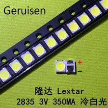 1000 pçs/lote LEXTAR 2835 3528 1210 3 Original V 1w-2W SMD LED Para Reparação Backlight TV LCD Backlight branco Frio LEVOU