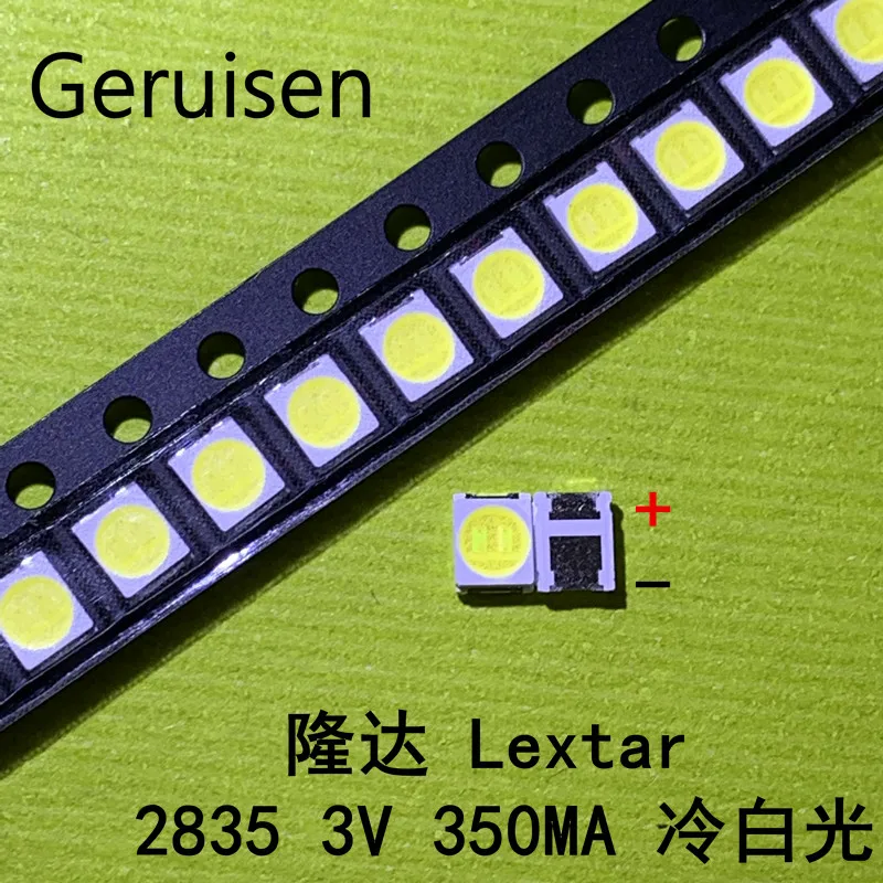 Оригинальный светодиод LEXTAR 2835 3528 1210 3 В 1 2 Вт SMD для ремонта телевизора с
