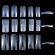 500Pcs/set False Nail Art Tips Transparent French Full Half Nail Tips Sticks Polish Display Manicure Display Tools