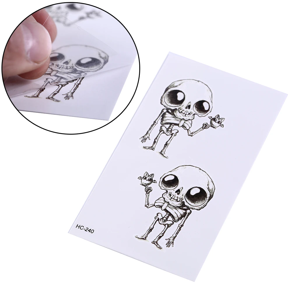 BIG Mouth TATUAGGI temporanei adesivi Halloween Zombie Maschera Accessorio Vernice