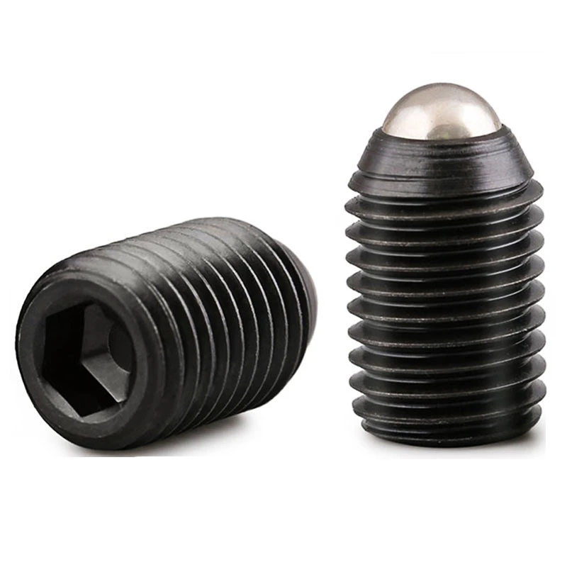 

10Pcs metric thread M3 M4 M5 M6 M8 Black Steel 12.9 Grade Spring Ball Plunger Screw