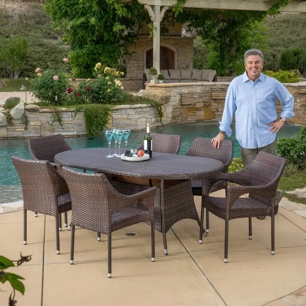 

SIGMA all weather portable rattan outdoor modern pool dining table