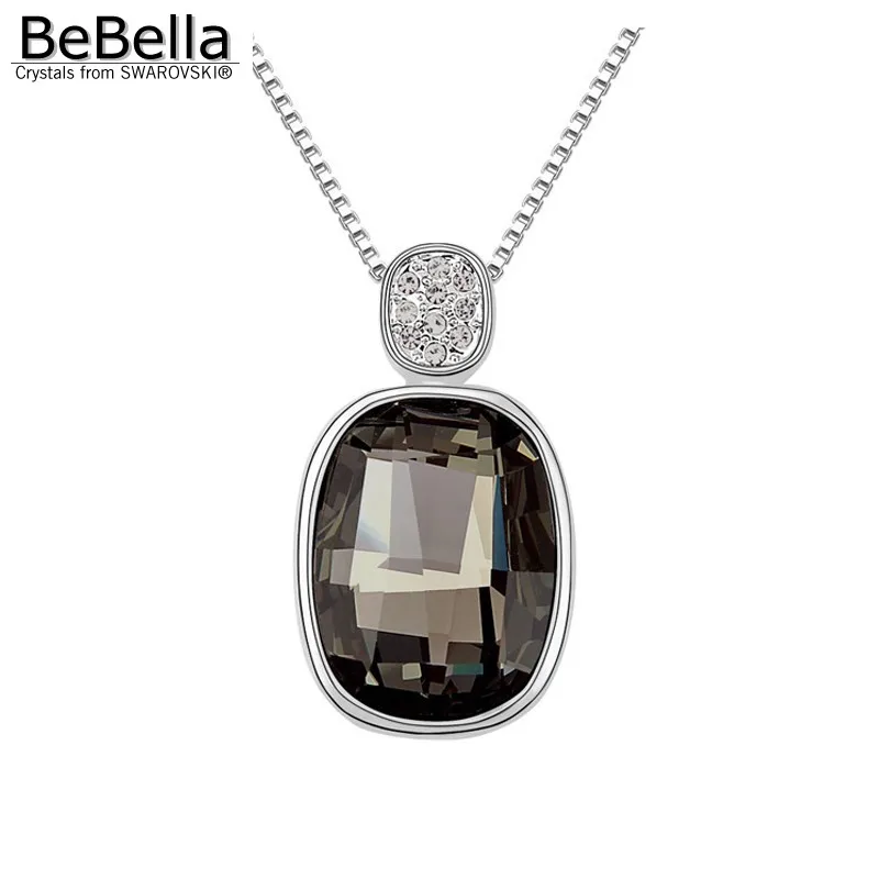 

BeBella black crystal gem pendant necklace with Crystals from Swarovski jewelry birthday gift for girl women Christmas 2018