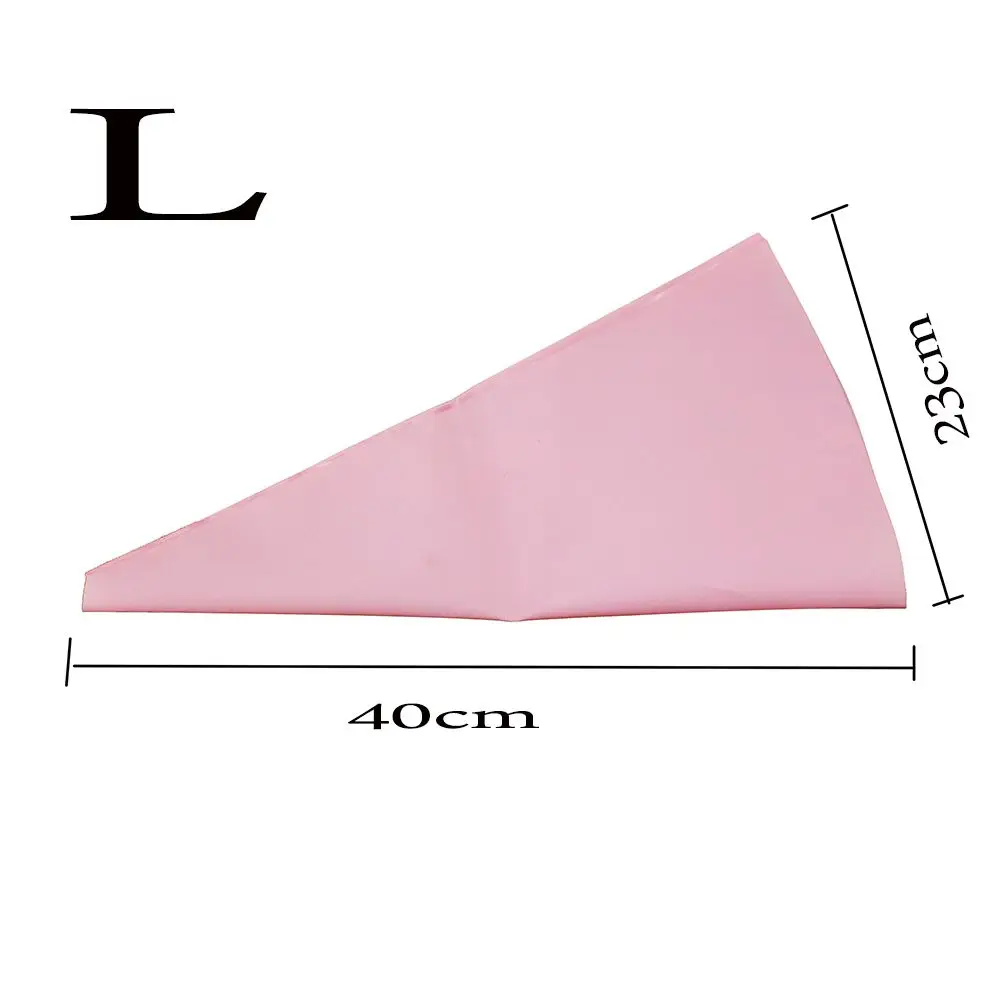 1 шт. кондитерский мешок, силиконовый кондитерский мешок для глазури, кондитерский мешок для крема, насадка для украшения торта, инструменты для украшения выпечки, Прямая поставка - Цвет: L Pink