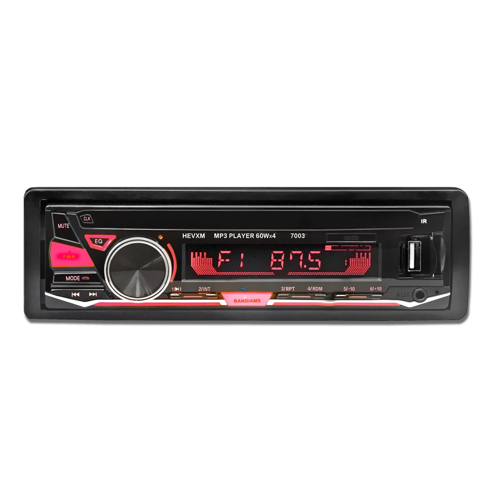 Najtaniej 12V Bluetooth radio samochodowe Stereo FM MP3 Audio 5V ładowarka USB SD MMC AUX elektronika samochodowa w desce rozdzielczej Autoradio 1 DIN bez cd