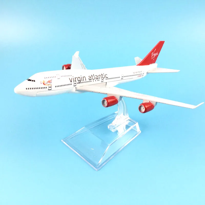 16 см Virgin Atlantic Airways Boeing 747 игрушка &quotсамолет&quot модель самолета металлического